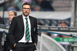 L'allenatore del Sassuolo Eusebio Di Francesco durante la partita Sassuolo-Genoa al Mapei Stadium di Reggio Emilia, 31 maggio 2015 ANSA/SERENA CAMPANINI