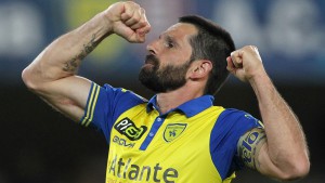 during the Serie A match between AC Chievo Verona and Frosinone Calcio at Stadio Marc'Antonio Bentegodi on April 20, 2016 in Verona, Italy.